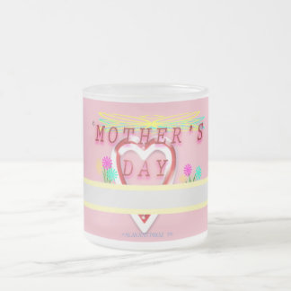 Taza De Cristal Esmerilado ALAVANTPROZ Día de la Madre Mug de vidrio escarcha