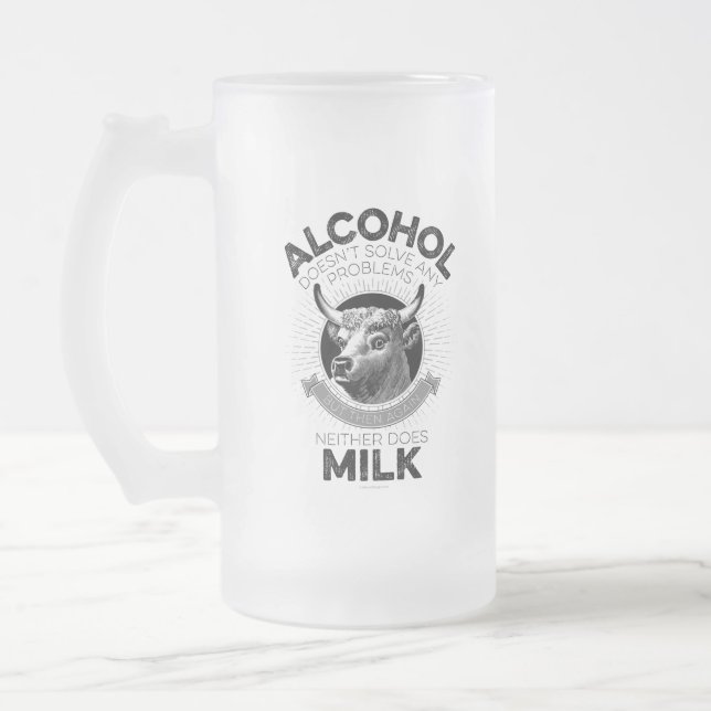 Taza De Cristal Esmerilado Alcohol frente a leche (Izquierda)