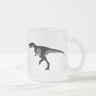 Taza De Cristal Esmerilado Alectrosauro Dinosaurio