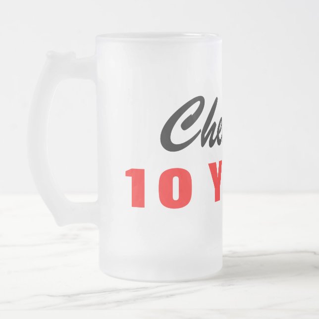 Taza De Cristal Esmerilado ¡Alegrías del regalo el | del aniversario del (Izquierda)