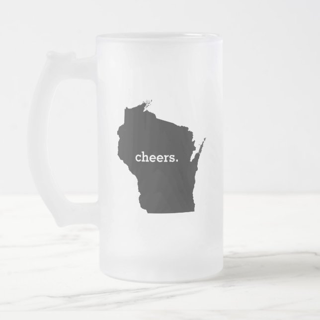 Taza De Cristal Esmerilado Alegrías en Wisconsin (Izquierda)