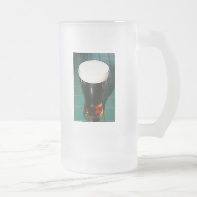 Taza De Cristal Esmerilado ¡Alegrías para las CERVEZAS! (Derecha)