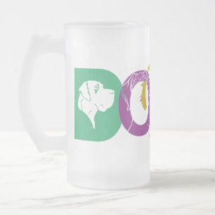 Taza De Cristal Esmerilado Alemán: Dogge