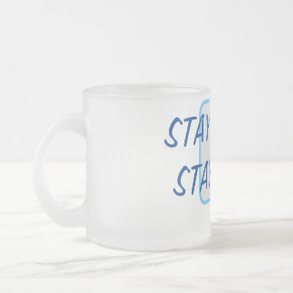 Taza De Cristal Esmerilado Alerta de permanencia segura - Concienciación sobr