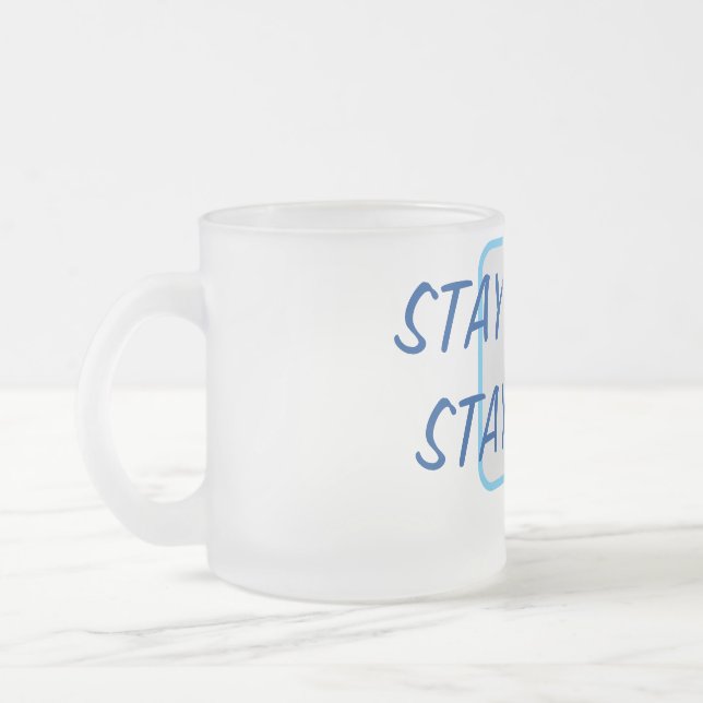 Taza De Cristal Esmerilado Alerta de permanencia segura - Concienciación sobr (Izquierda)