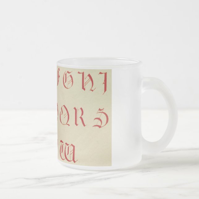 Taza De Cristal Esmerilado Alfhabet Mug (Derecha)