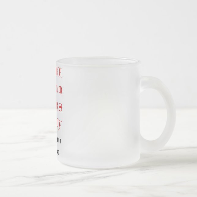 Taza De Cristal Esmerilado Alfhabet Mug (Derecha)