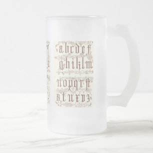 Taza De Cristal Esmerilado Alfhabet Mug