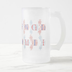 Taza De Cristal Esmerilado Alfhabet Mug