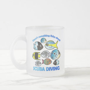 Taza De Cristal Esmerilado Algo sospechoso sobre Scuba