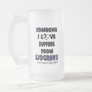 Taza De Cristal Esmerilado Alguien a quien amo... Sjogren