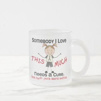 Taza De Cristal Esmerilado Alguien amor de I - diabetes juvenil (chica)