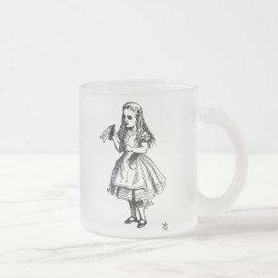 Taza De Cristal Esmerilado Alicia en el país de las maravillas