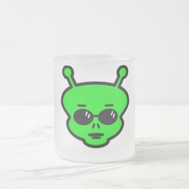Taza De Cristal Esmerilado Alien Coffee Mug (Centro)