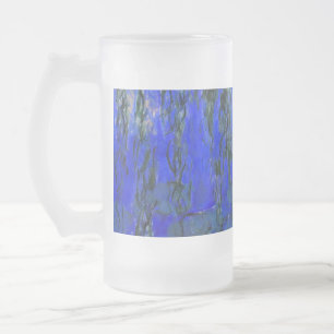 Taza De Cristal Esmerilado Alilides de agua monetizada y ramas de baño llenas