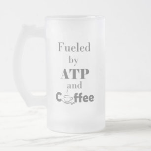 Taza De Cristal Esmerilado Alimentado por ATP y Café