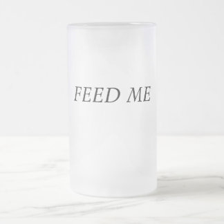 TAZA DE CRISTAL ESMERILADO ALIMÉNTEME