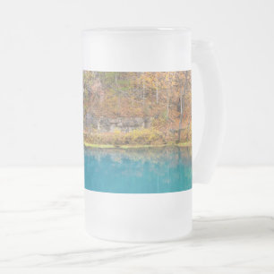Taza De Cristal Esmerilado Alleys Blue Spring Frost Glass Beer Mug