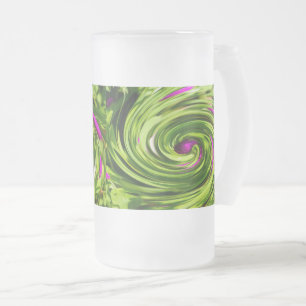 Taza De Cristal Esmerilado Allium Abstract Frost Glass Beer Mug