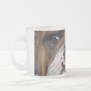 Taza De Cristal Esmerilado Almohada de inglés bulldog