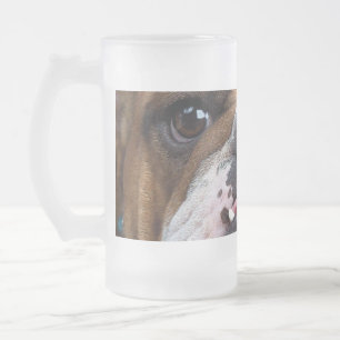 Taza De Cristal Esmerilado Almohada de inglés bulldog