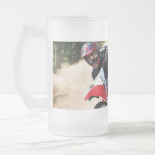 Taza De Cristal Esmerilado Almohada de motocrossista