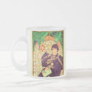 Taza De Cristal Esmerilado Alphonse Mucha Príncipe y Dragón