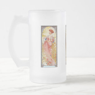 Taza De Cristal Esmerilado Alphonse Mucha Summer