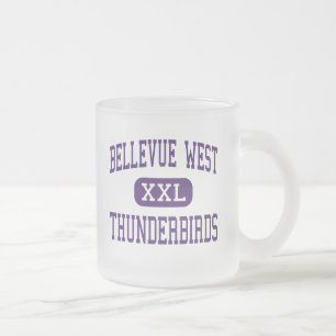 Taza De Cristal Esmerilado Alto del oeste de Bellevue - Thunderbirds - -