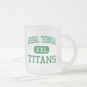 Taza De Cristal Esmerilado Alto técnico del arsenal - titanes - -