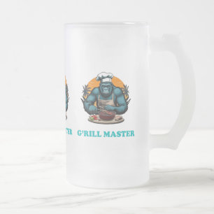 Taza De Cristal Esmerilado Amaestre G'rill Parrillero BBQ Diversión Chiste
