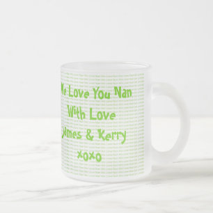 Taza De Cristal Esmerilado Amamos NaN