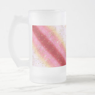 Taza De Cristal Esmerilado Amanecer del Sakura Rosa de Caída