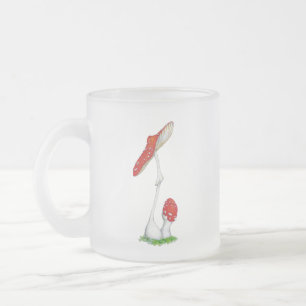 Taza De Cristal Esmerilado Amanita muscaria