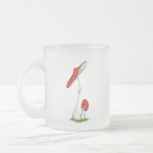 Taza De Cristal Esmerilado Amanita muscaria (Izquierda)