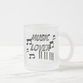 Taza De Cristal Esmerilado Amante de la música