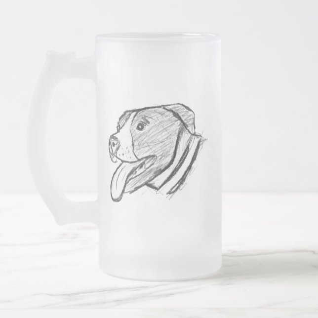 Taza De Cristal Esmerilado amante de los animales (Izquierda)