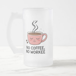 Taza De Cristal Esmerilado Amantes del café Funny Frosted Glass Mug