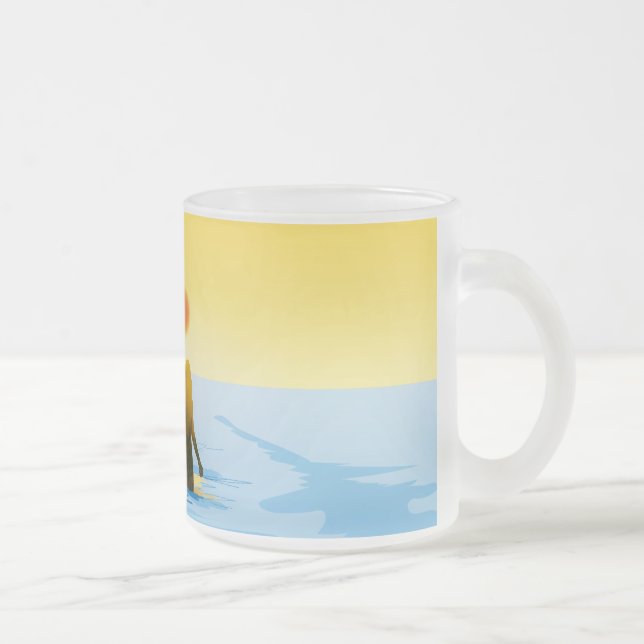 Taza De Cristal Esmerilado Amar (Derecha)