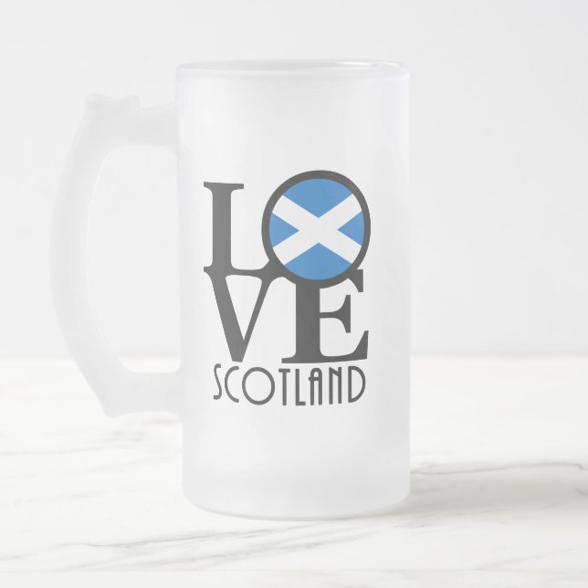 Taza De Cristal Esmerilado AMAR a Escocia (Izquierda)