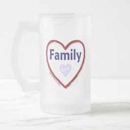 Taza De Cristal Esmerilado Amar a mi familia