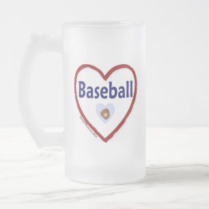 Taza De Cristal Esmerilado Amar el béisbol