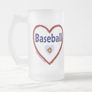 Taza De Cristal Esmerilado Amar el béisbol