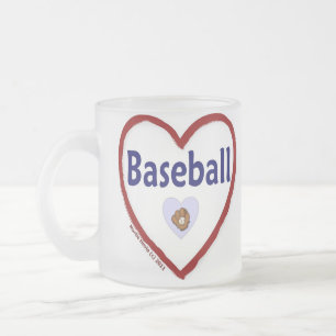 Taza De Cristal Esmerilado Amar el béisbol
