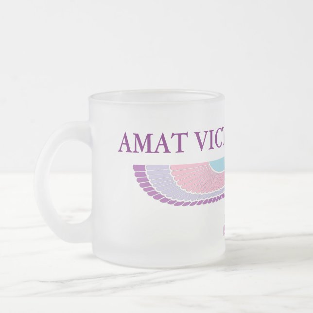 Taza De Cristal Esmerilado Amat Victoria Curam (Izquierda)