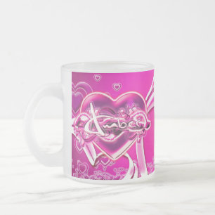 Taza De Cristal Esmerilado Ambarino