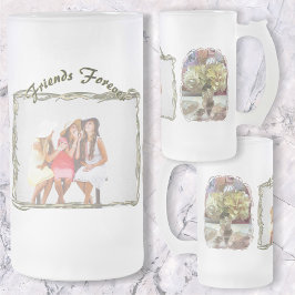 Taza De Cristal Esmerilado Amigos Flores de primavera para siempre PCM1