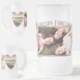 Taza De Cristal Esmerilado Amigos para siempre 0893