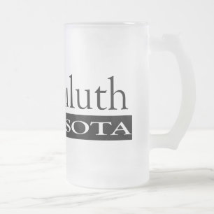 Taza De Cristal Esmerilado Amo a Duluth Minnesota