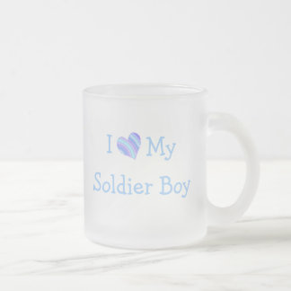 Taza De Cristal Esmerilado Amo A Mi Soldado